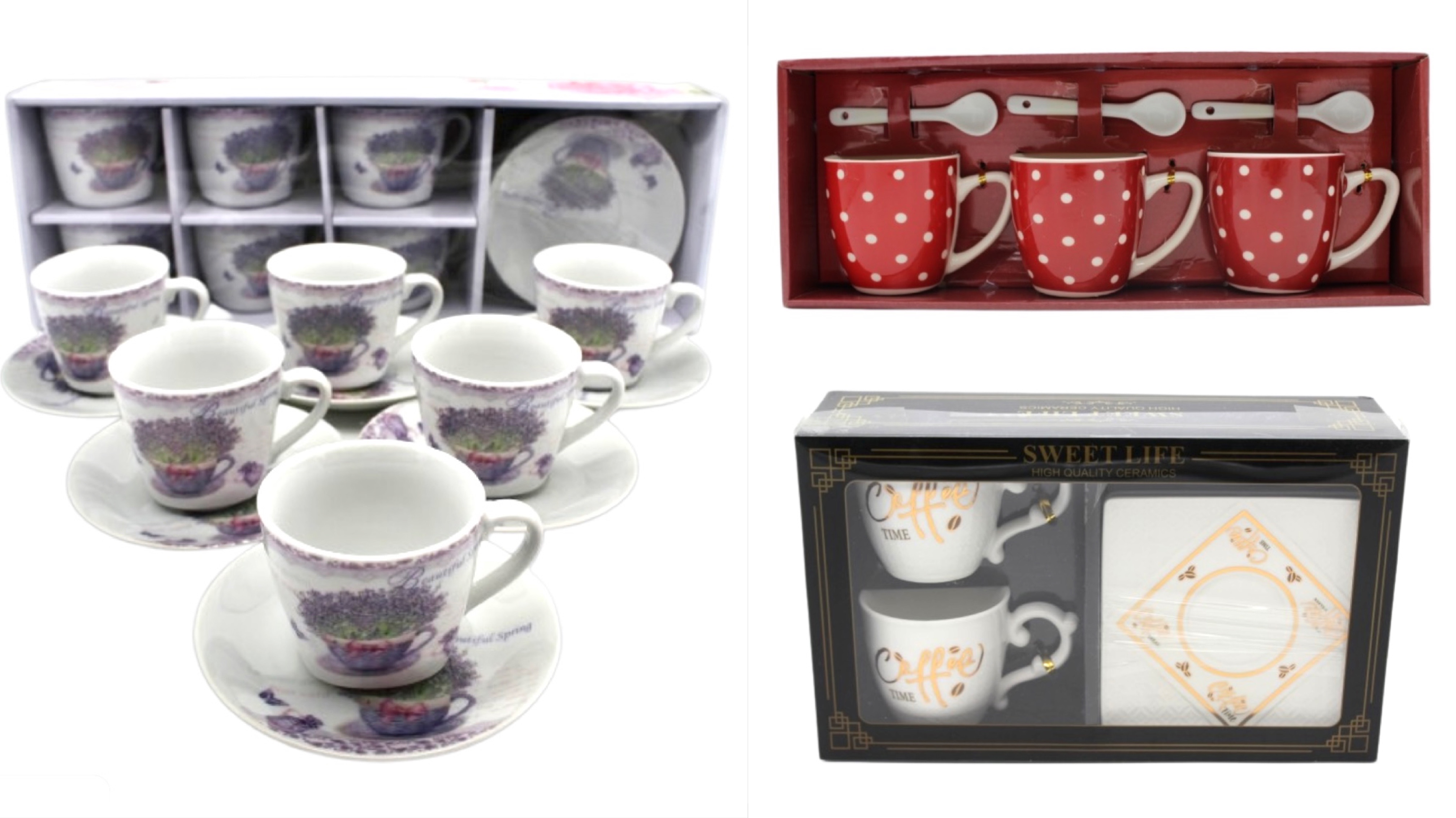 Kávés, teás szettek